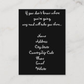 任意の道路の名刺 名刺 (裏面)