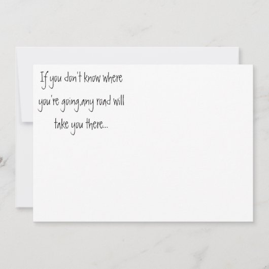 任意の道路招待状 招待状 (正面)