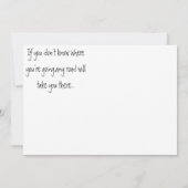 任意の道路招待状 招待状 (裏面)