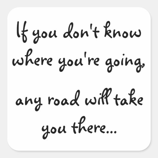 任意の道路角ステッカー スクエアシール (正面)