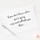 任意の道路 長方形シール (封筒)