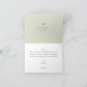 任意の離れ大事な行事の緑のサンキューカード カード (内部)