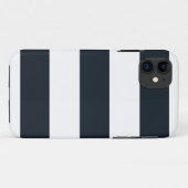 任意の電話ケストライプのース白と黒 Case-Mate iPhoneケース (裏面(横))