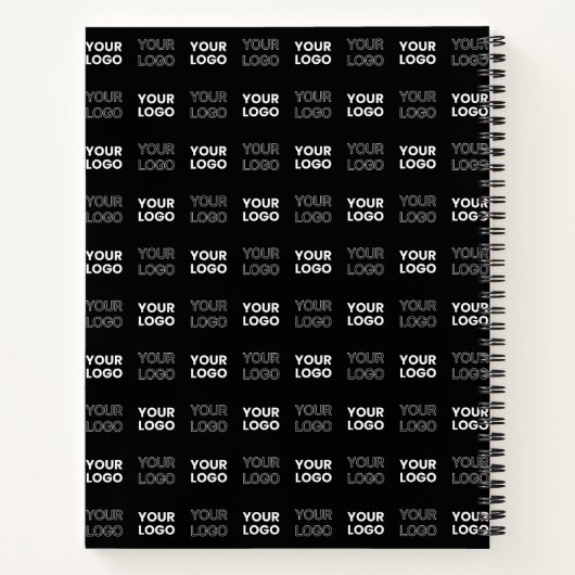 任意の2つのロゴまたは画像のリピートパターン ノートブック (裏面)