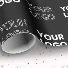 任意の2つのロゴまたは画像のリピートパターン ラッピングペーパー