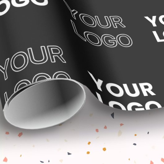 任意の2つのロゴまたは画像のリピートパターン ラッピングペーパー