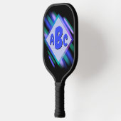 任意の3イニシャル文字モノグラムソフト絵を描ストローク ピックルボールラケット (左)