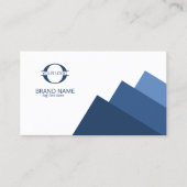 任意の3色ジオメトリック（青ID812） 名刺 (正面)