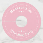 任意カスタムの色結婚の ワイングラスタグ (裏面)