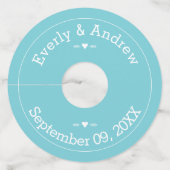 任意カスタムの色結婚の ワイングラスタグ (正面)