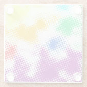 任意ハーフトーンの多彩な背景 ガラスコースター (裏面)