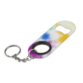 任意ハーフトーンの多彩な背景 キーホルダー栓抜き (正面アングル)