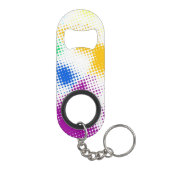 任意ハーフトーンの多彩な背景 キーホルダー栓抜き (裏面)