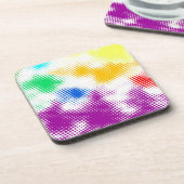 任意ハーフトーンの多彩な背景 コースター (左側)