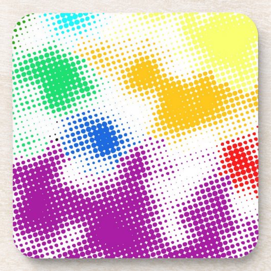 任意ハーフトーンの多彩な背景 コースター (正面)