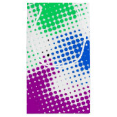 任意ハーフトーンの多彩な背景 スモールペーパーバッグ (裏面)