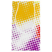 任意ハーフトーンの多彩な背景 スモールペーパーバッグ (正面)