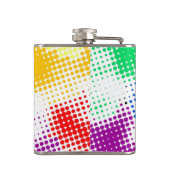 任意ハーフトーンの多彩な背景 フラスク (裏面)