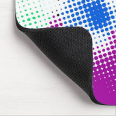 任意ハーフトーンの多彩な背景 マウスパッド (コーナー)