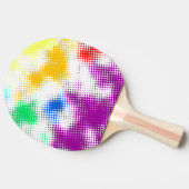 任意ハーフトーンの多彩な背景 卓球ラケット (横)