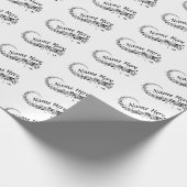 任意パーソナライズされたの色での音楽の折り返し紙 ラッピングペーパー (角)