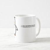 任意ペンギンのマグ- "愛です愛"は コーヒーマグカップ (正面右)