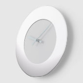 任意ミニマルの色（白枠に数字なし） ラージ壁時計 (傾斜)