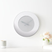 任意ミニマルの色（白枠に数字なし） ラージ壁時計 (ホーム)