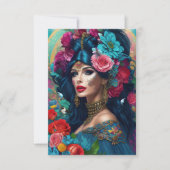 任意モダンのカラフル大事な行事用フラットカード サンキューカード (正面)