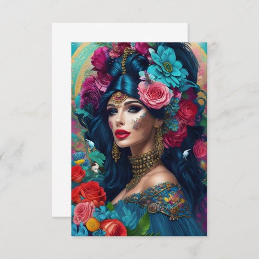 任意モダンのカラフル大事な行事用フラットカード サンキューカード (正面/裏面)