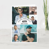 任意モダンの年齢6コラージュ |フォトカスタム誕生日 カード (正面)