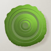 任意モダンの色の金属円ライム ラウンドクッション (裏面)