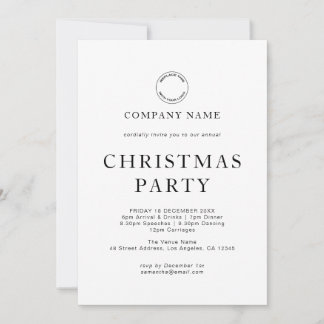 任意モダンの色企業ののクリスマスパーティー 招待状