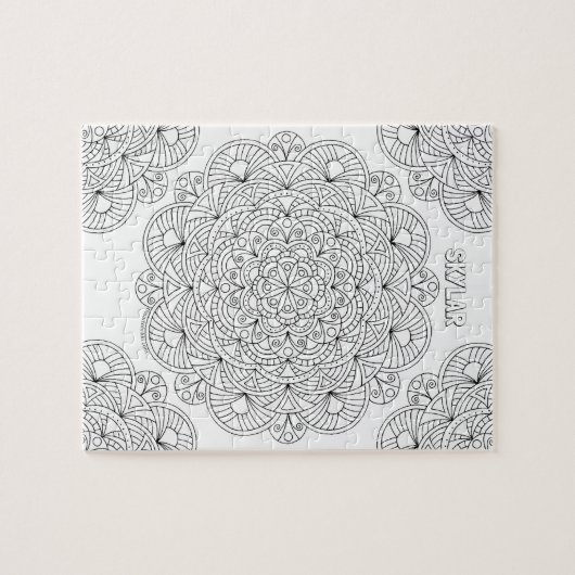 任意一流のおもしろいを着色している曼荼羅010617の大人 ジグソーパズル (横)