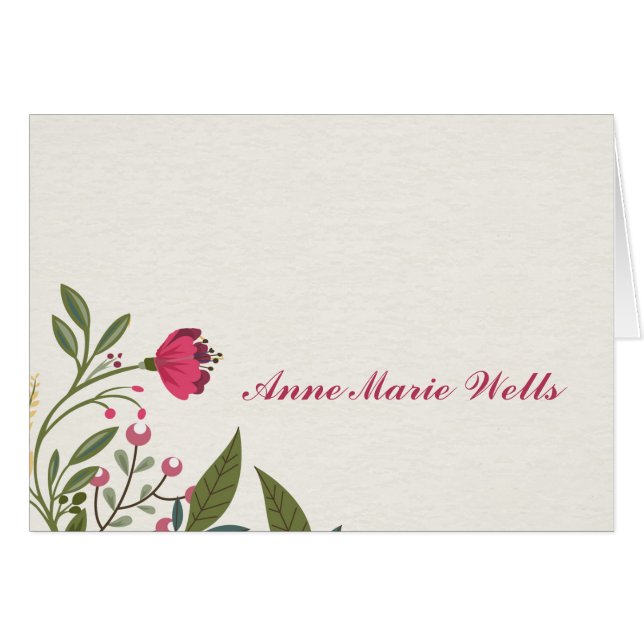 任意写真と折られる花のNotecard (正面横)