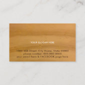 任意澄んのプロフェッショナルの木目のデザイン 名刺 (裏面)