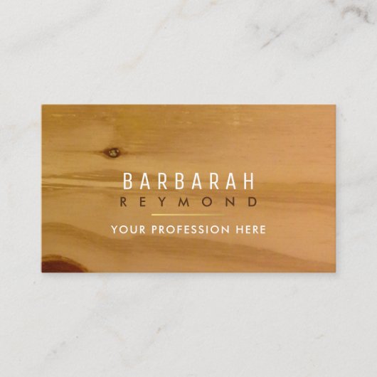 任意澄んのプロフェッショナルの木目のデザイン 名刺 (正面)
