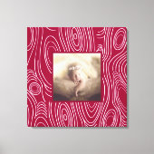 任意素朴の色のヴィンテージモダン木目アート キャンバスプリント (正面)