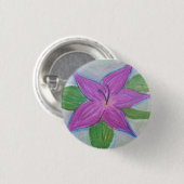 任意紫色の花ボタン 缶バッジ (正面&裏面)