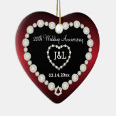 任意結婚の記念日 |ガーネット赤 | DIY文字 セラミックオーナメント (右)