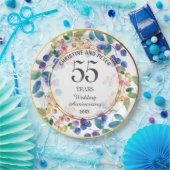 任意結婚の記念日(55)金ゴールドフレームベリー ペーパープレート (パーティー)