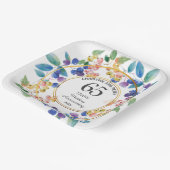 任意結婚の(65)記念日金ゴールドフレームベリー ペーパープレート (傾斜あり)