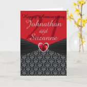 任意 # 完全オリジナルの結婚記念日グリーティングカード カード (黄色い花)