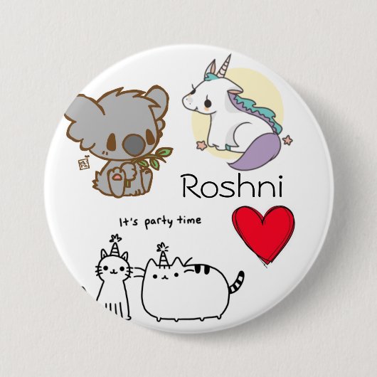 任意Roshni 缶バッジ (正面)