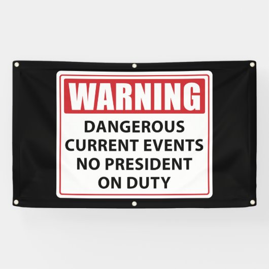 任警告命中の大統領 横断幕 (横)