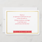 企業からのクリスマスメッセージ　愛と平和と喜び　赤 招待状 (裏面)