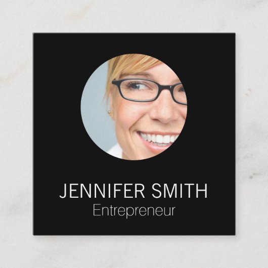 企業のお洒落 スクエア名刺 (正面)