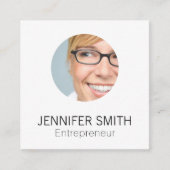 企業のお洒落(黒/白) スクエア名刺 (正面)