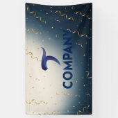 企業のお祝いカスタムバナーのロゴの追加 横断幕 (縦)