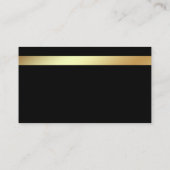 企業のでモダンでスタイリッシュな専門の黒い金ゴールド 名刺 (裏面)